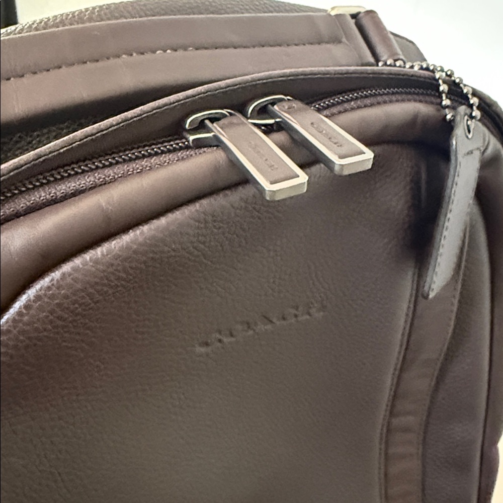 Authentic Coach Leather Backpack - Brown - image 4